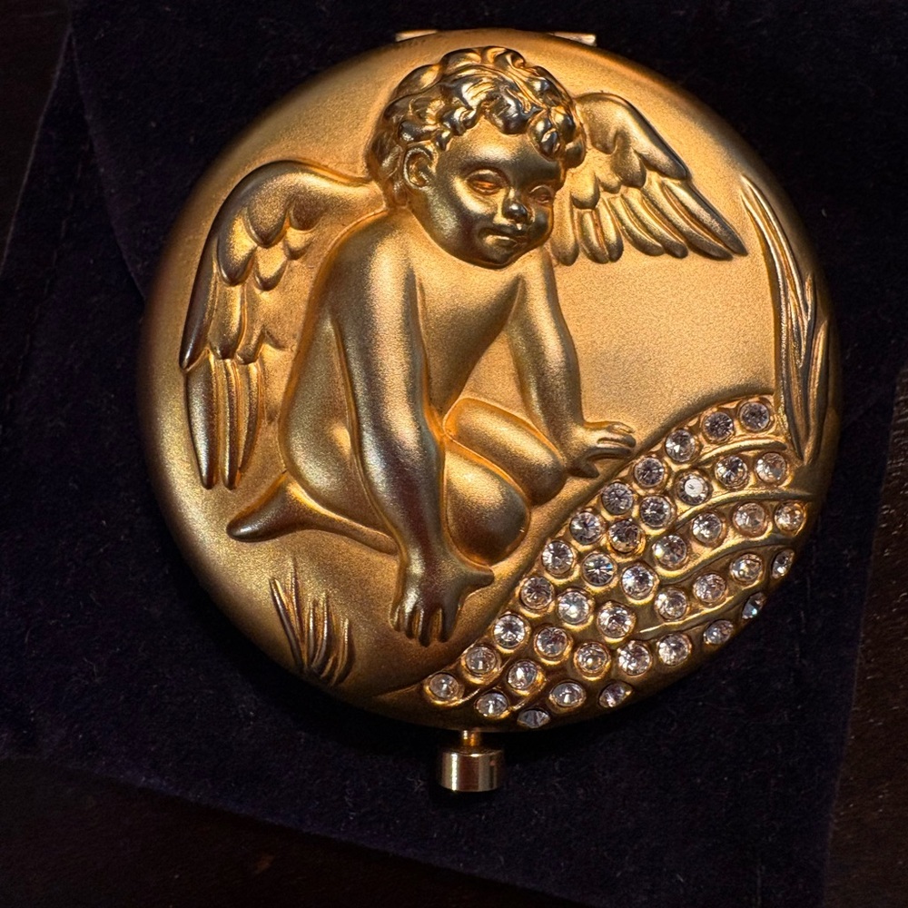 Estée Lauder Vintage June Angel Gold Compact Mirror